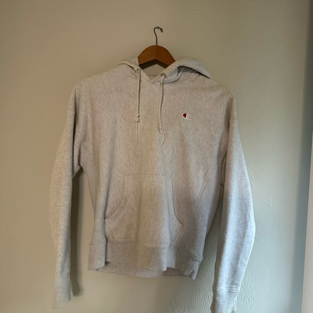 Champion Gray Sweatshirt Classic Pullover Design